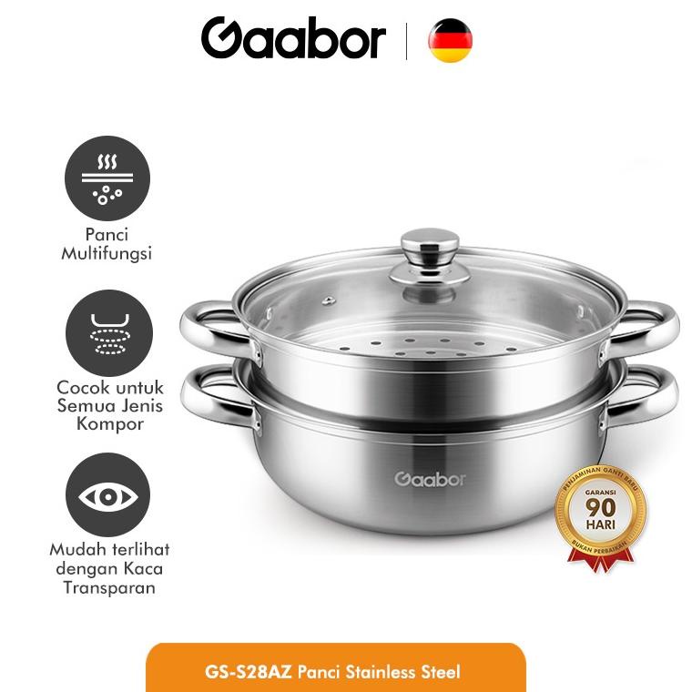PALING DIMINATI Gaabor Panci Kukus Panci Rebus Steamer Stainless Steel
