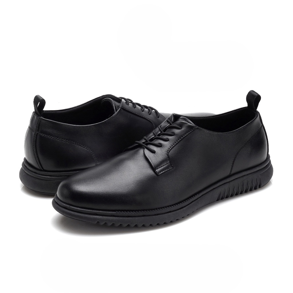 PLATO BLACK (KULIT ASLI) |ManNeedMe x Kenzio| Sepatu Pantofel Pria Spatu Derby Formal Oxford Shoes ORIGINAL