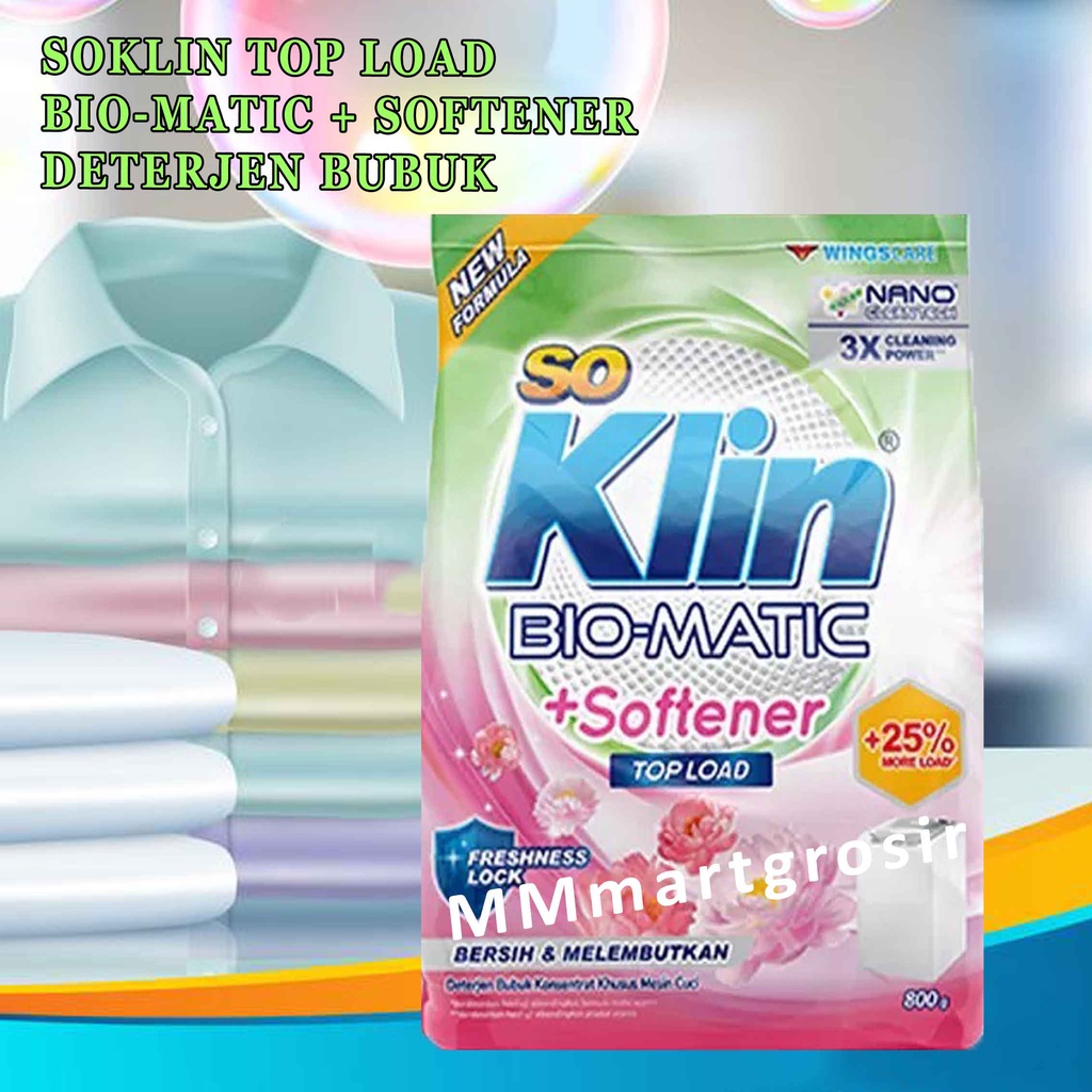 So Klin Softergent/ Top Load/ Deterjen Bubuk/ 800g