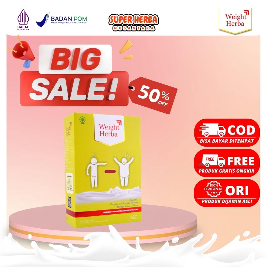 

[BIG SALE] | Weight Herba | Susu Kambing Asli Bantu Meningkatkan Nafsu Makan Menambah Berat Badan Untuk Menghasilkan Badan Ideal dan Berisi