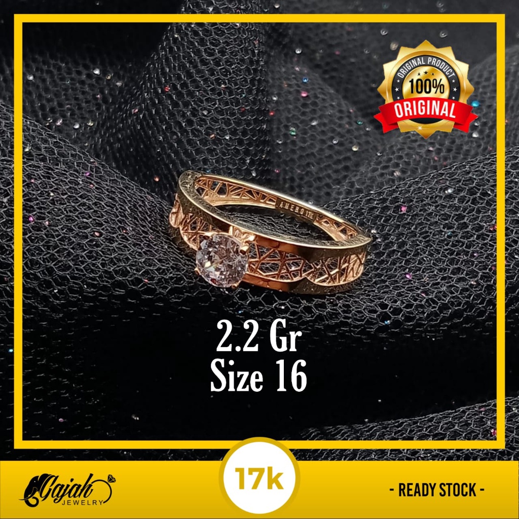 Cincin Emas 17K - 2.2 Gr Kadar 750 - 4445