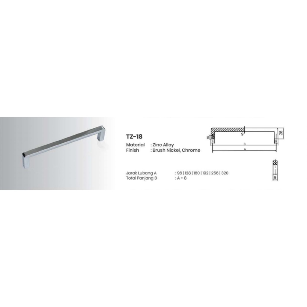 Handle Tarikan Minimalis Huben TZ-18