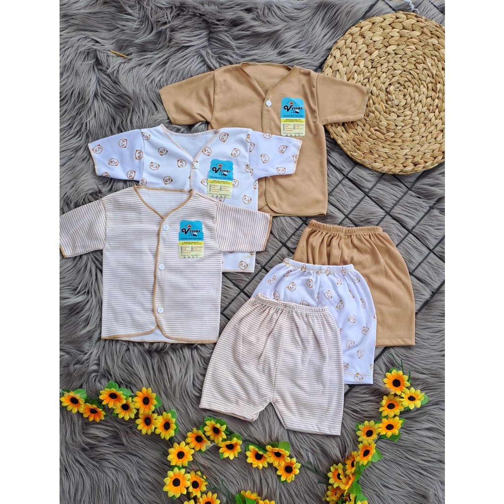 18 PCS PAKETAN LAHIRAN SERI COKLAT (2) NEWBORN baju celana bayi baru lahir laki laki perempuan lucu murah 0-3 BULAN