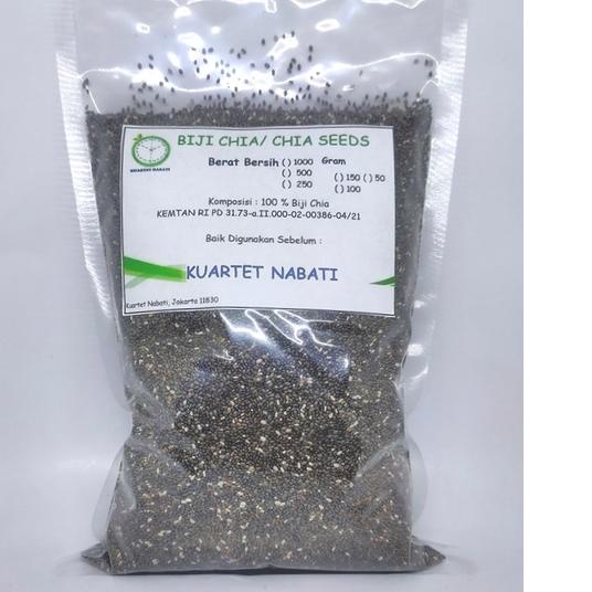 

☈ 1000gr Organic Black Chia Seeds - Biji Chia Hitam Organik - USDA Certified Organic Ω
