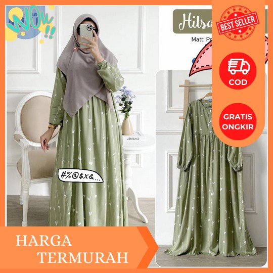 Gamis Ceruty Baby Doll Full Furring Mix Payet Premium / Aira Dress / Kancing Belakang Aksen Rempel D