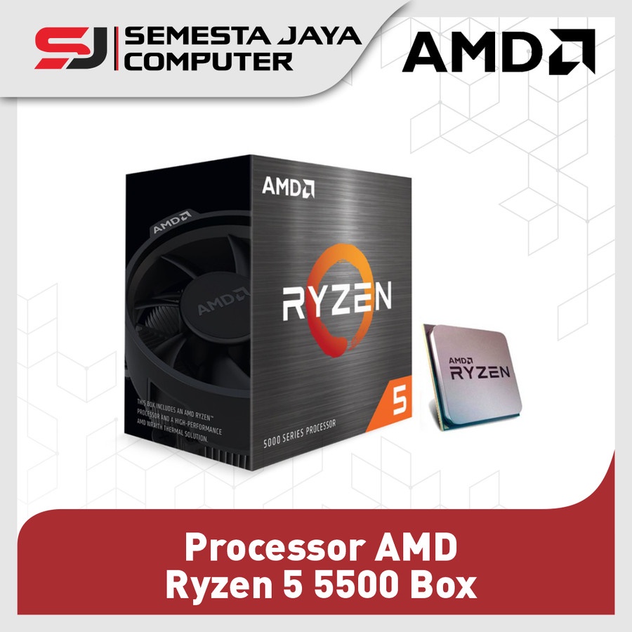 Processor AMD Ryzen 5 5500 Box 4.2GHz 6C 12T AM4 Zen 3 CPU Cezanne