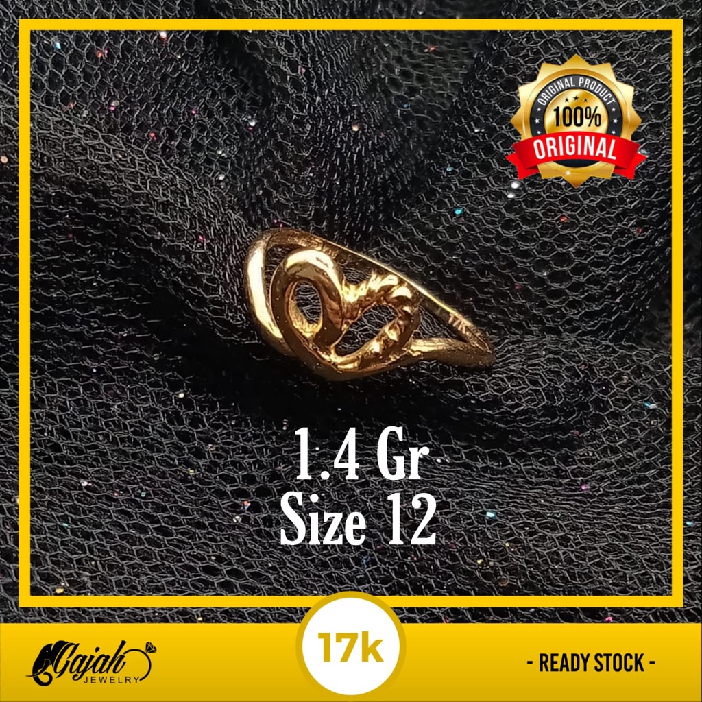 Cincin Emas 17K - 1.4 Gr Kadar 750 - 4432