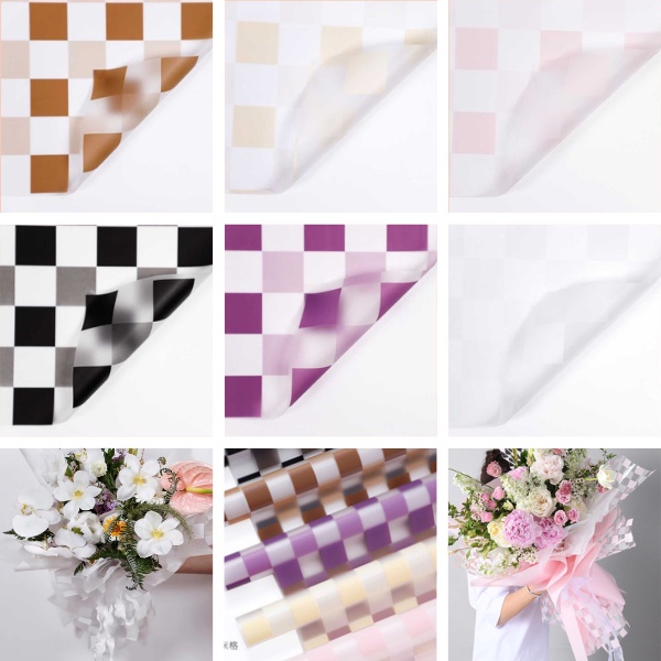 Flower Wrapping Catur Color Cellophane Ecer Per Warna Kertas Buket Pembungkus Bunga KB6186