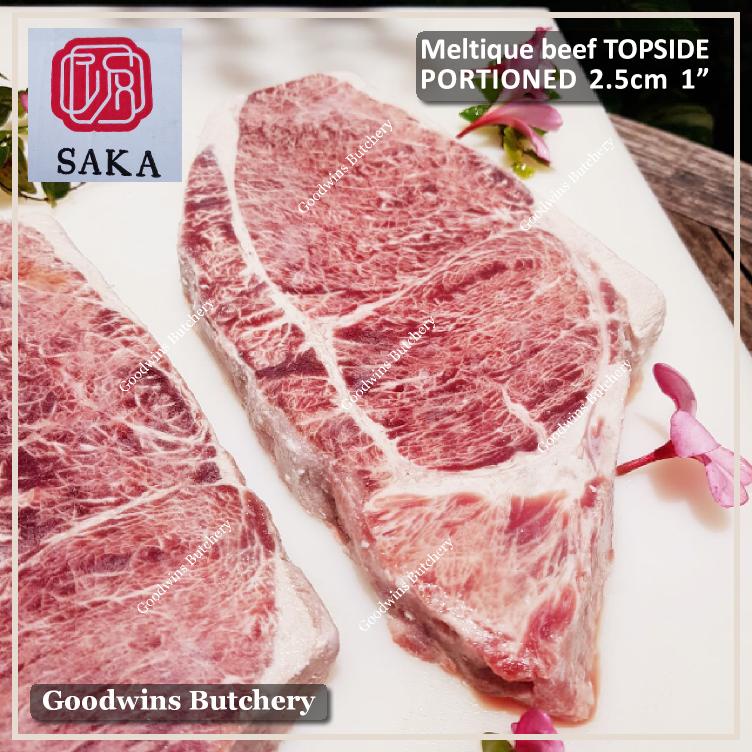 

Beef TOPSIDE MELTIQUE SAKA daging meltik rendang empal curry frozen PORTIONED CUTS