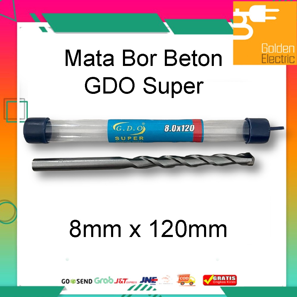 Mata Bor Beton 8 mm GDO Super Tembok Keramik 8 x 120 8mm Power Tools Awet Dinding Batu Bata