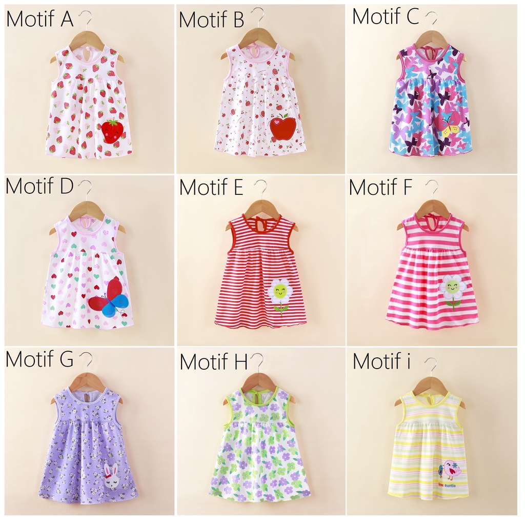 Dress Bayi Perempuan / Baju Bayi Cewek / Pakaian Bayi Perempuan Lucu