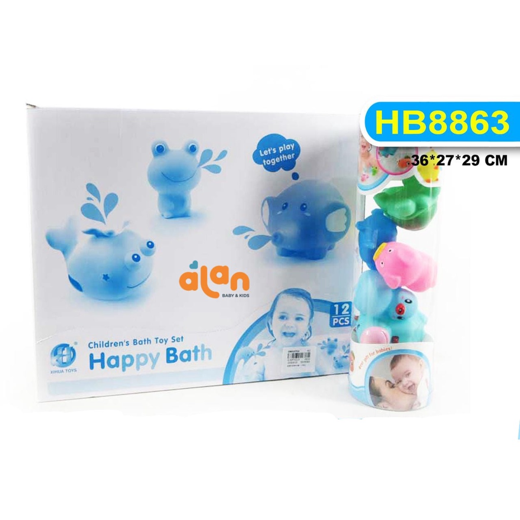 Happy Bath Latex Animal HB8861-3 / Mainan Mandi Anak