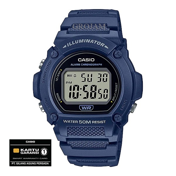 CASIO W-219H-1A W-219H-2A W-219H-8B W 219H ORIGINAL RESMI