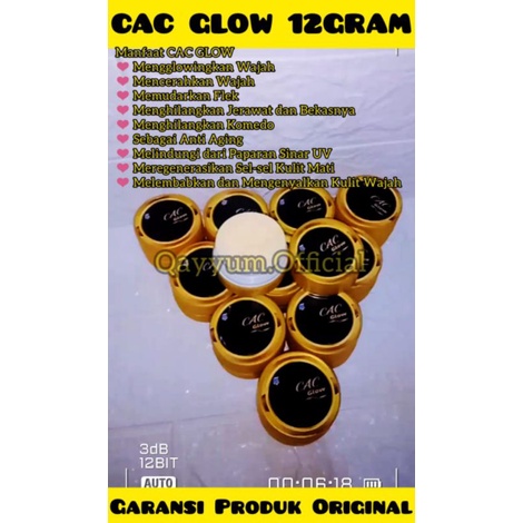 CAC GLOW 12GRAM | CREAM SIANG NP | CREAM 2IN1 (SIANG MALAM) | CREAM GLOWING NP