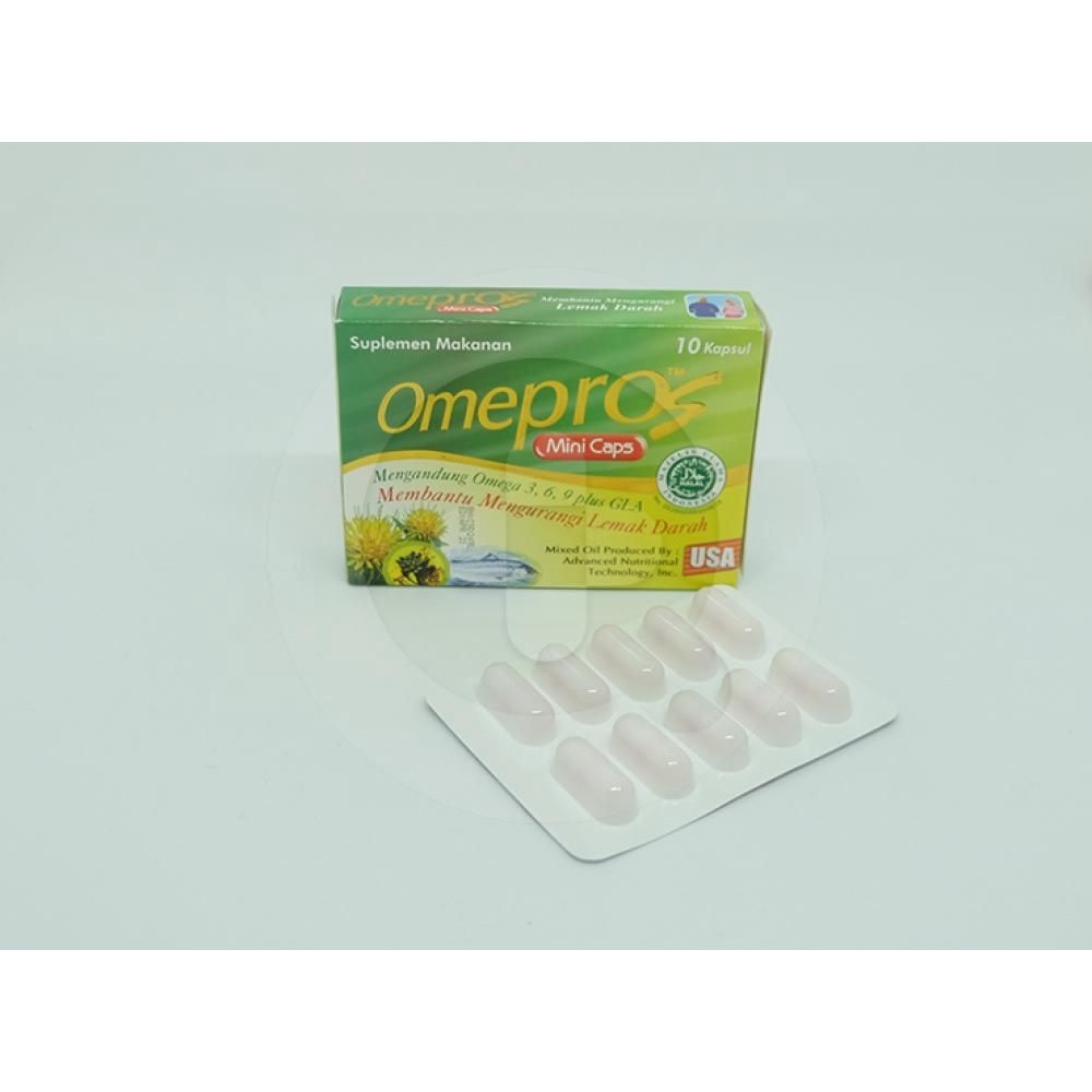 Omepros MiniCaps Soft Capsul  30 Kapsul - Obat / Suplemen Kesehatan / Suplemen Makanan / Omega 3 / P
