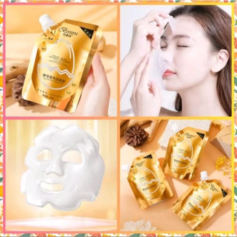 Mask Cream Egg Shell Yeast Masker Kulit Telur