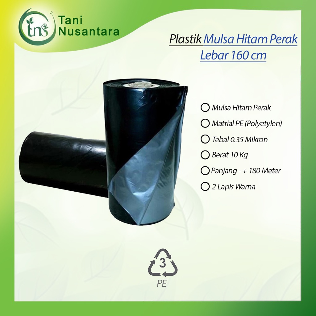 Plastik Mulsa Hitam Perak 035 mm - 10 kg