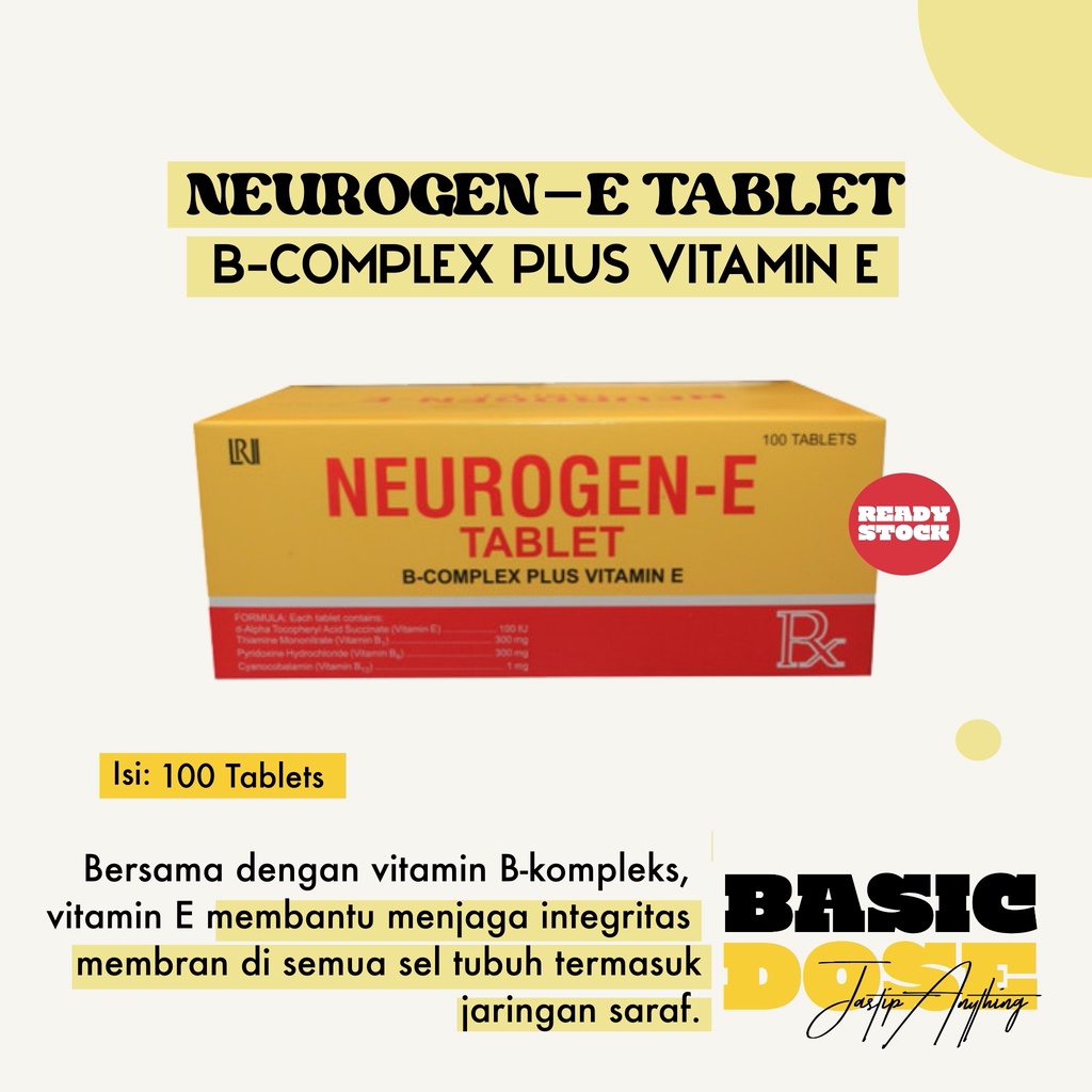 [READY] Neurogen E, 100 tablets/ Singapore