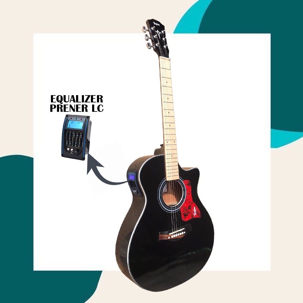 Gitar Akustik elektrik Taylor paket hemat Prener LC