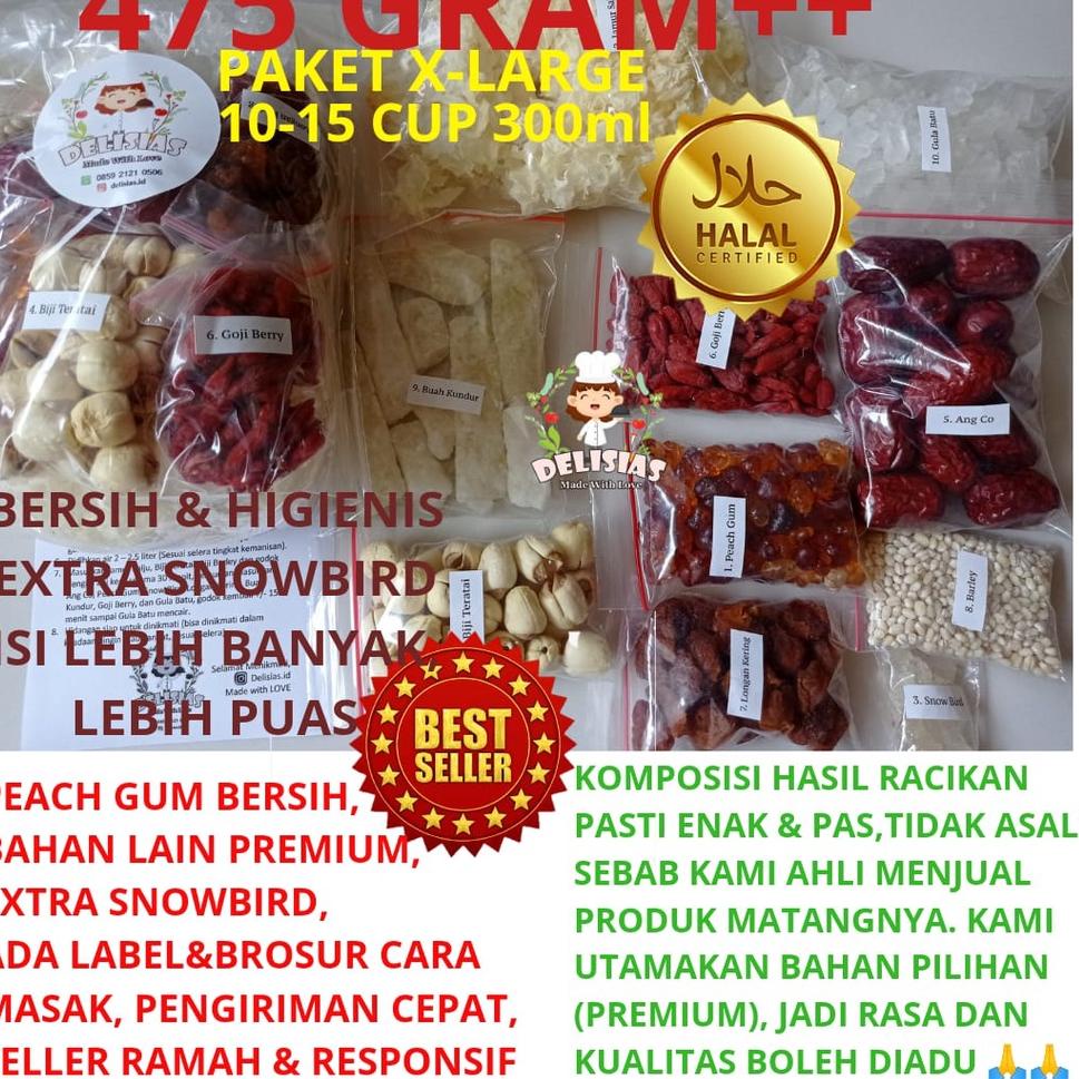 

➭ Peach Gum TERBANYAK!Paket XL 475G++ 10-15 CUP Ukuran 300ML ➻
