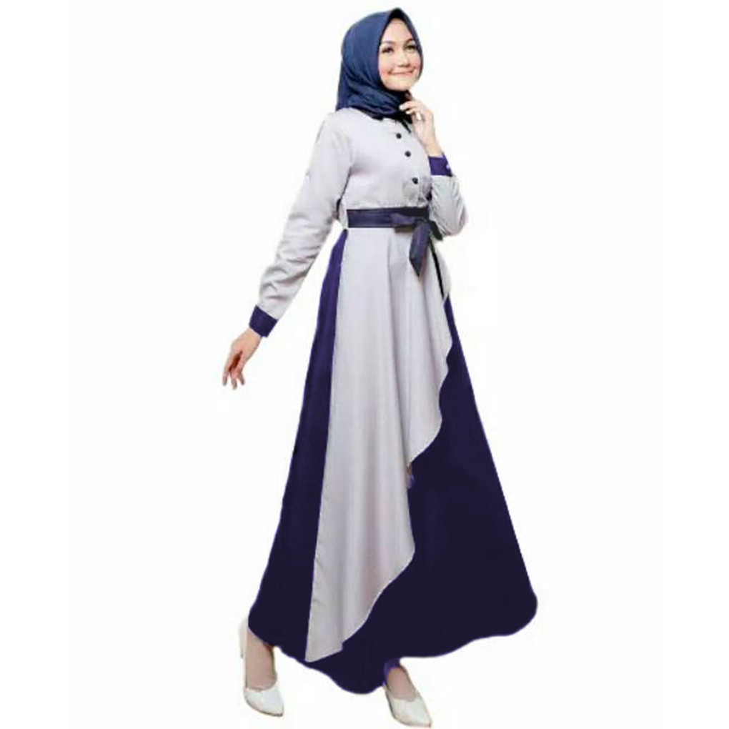 [ Promo Flash Sale ] Yusra Dress All Size M L XL | Dress Muslim | Muslim Casual Dress | Wollycrepe HQ