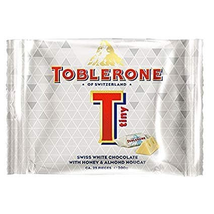 

TOBLERONE Tiny Milk Chocolate Bar With Honey & Almond Nougat Cokelat