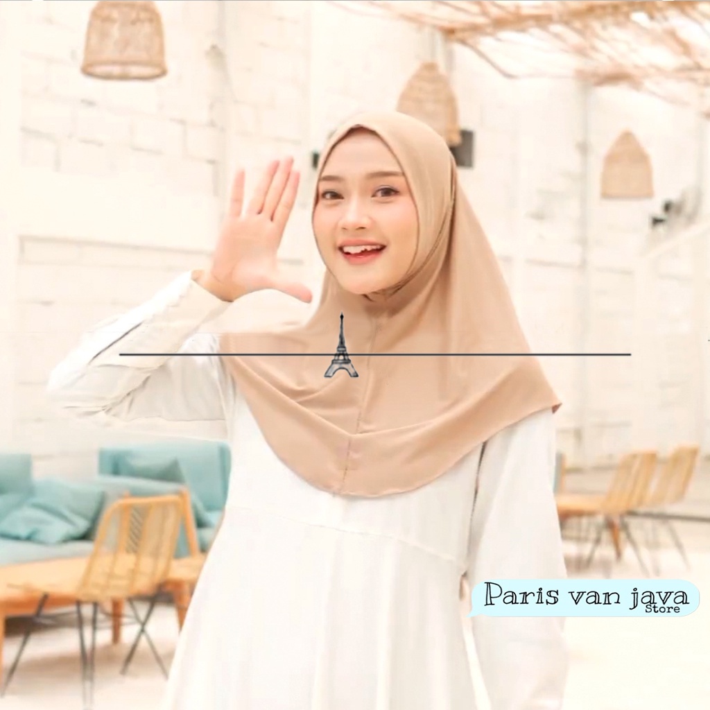 Hijab Bergo Instan Malay Jersey Daily Non Pad | Jilbab Instan Tanpa Pad