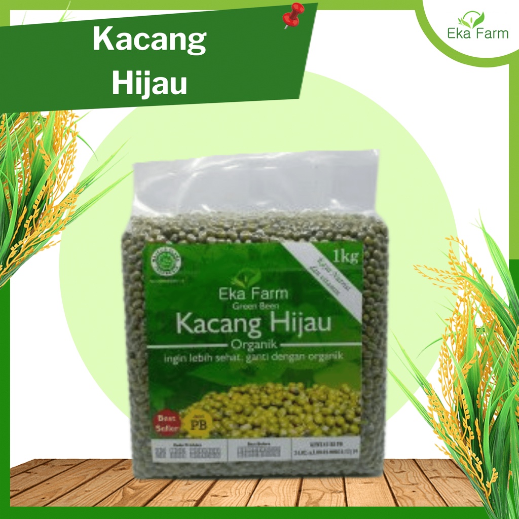 

Kacang Hijau Organik EKA FARM kemasan vakum 1 Kg