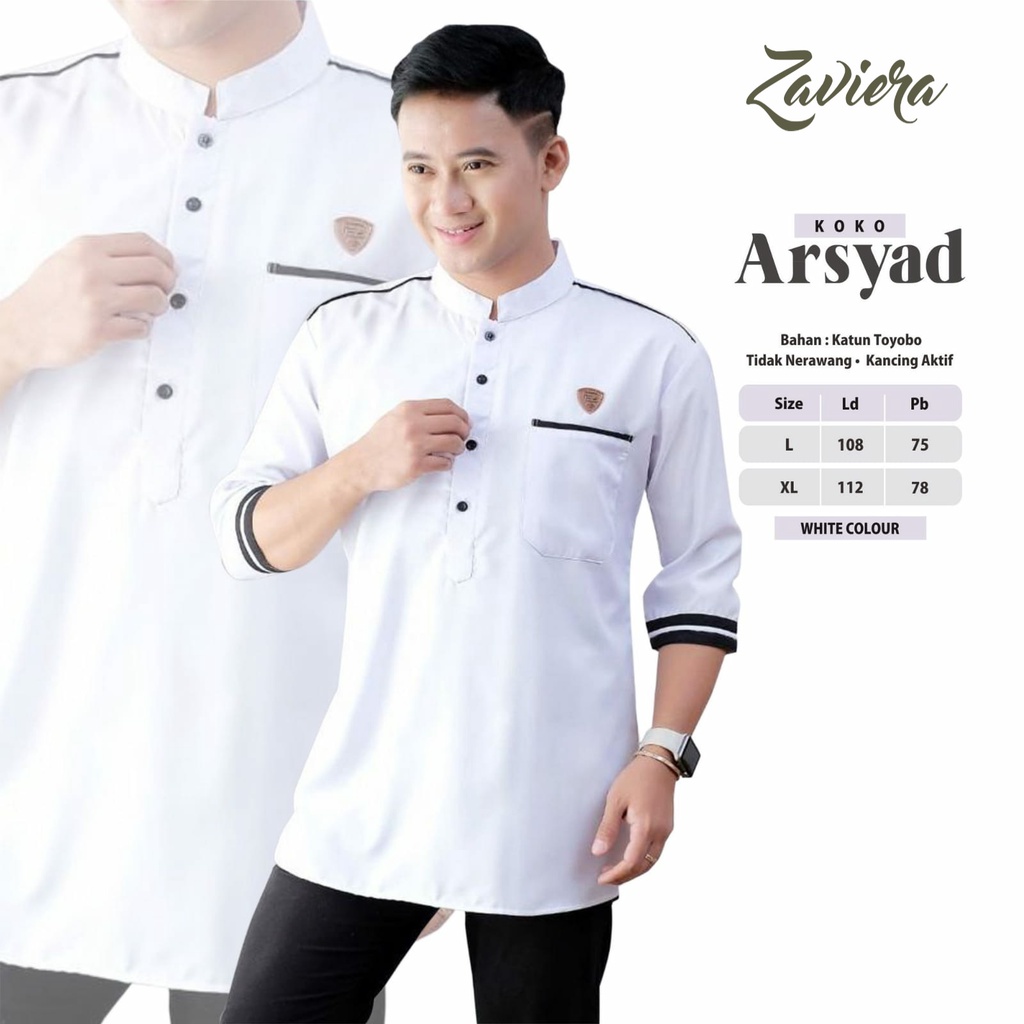 Arsyad Koko Katun Toyobo Baju Muslim Atasan Pria Original By Zavier