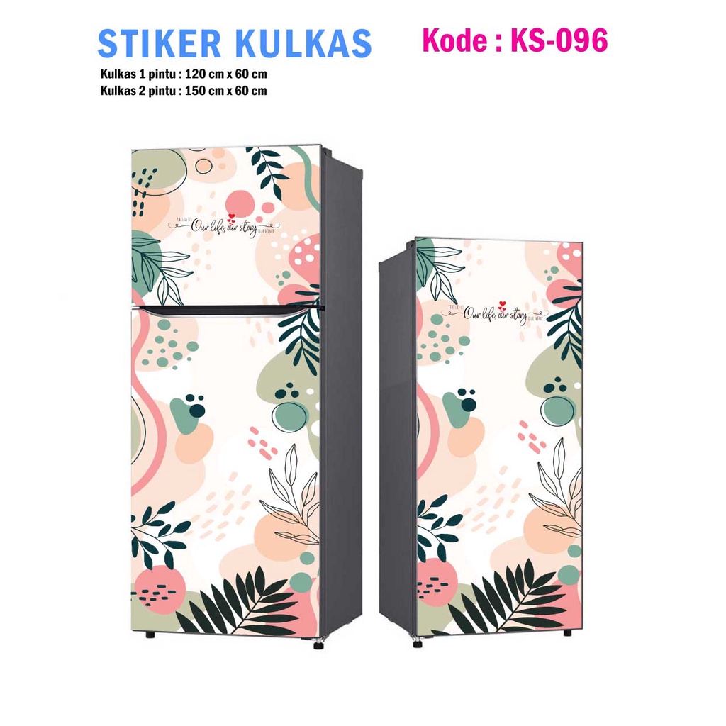 Sticker Kulkas 1 Pintu / Sticker Kulkas 2 Pintu / Wall Sticker / Stiker Kulkas Art