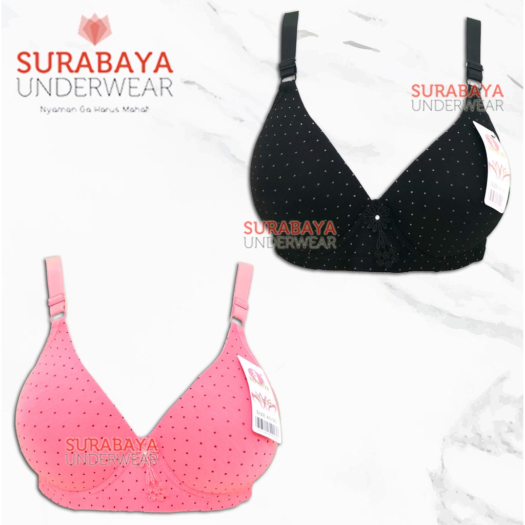 BRA/BH KATUN BINTIK KAIT 3 NO KAWAT (SIZE 34-44) MERK TOYAZI