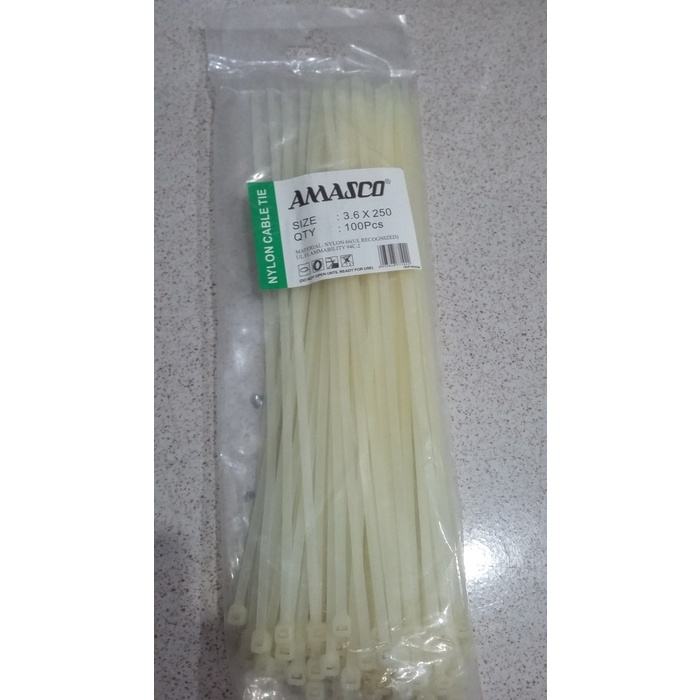 

\\\\\] KABEL TIES / KABEL SERUT / KABEL TARIK 250MM X 3.6MM PUTIH ISI 100