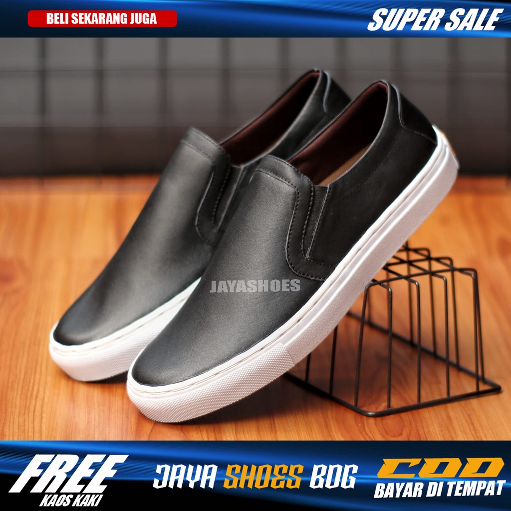 NEAR|Sepatu Formal Pria Kulit Asli Slip On Casual Santai Kerja Kantor Asli Original Distro