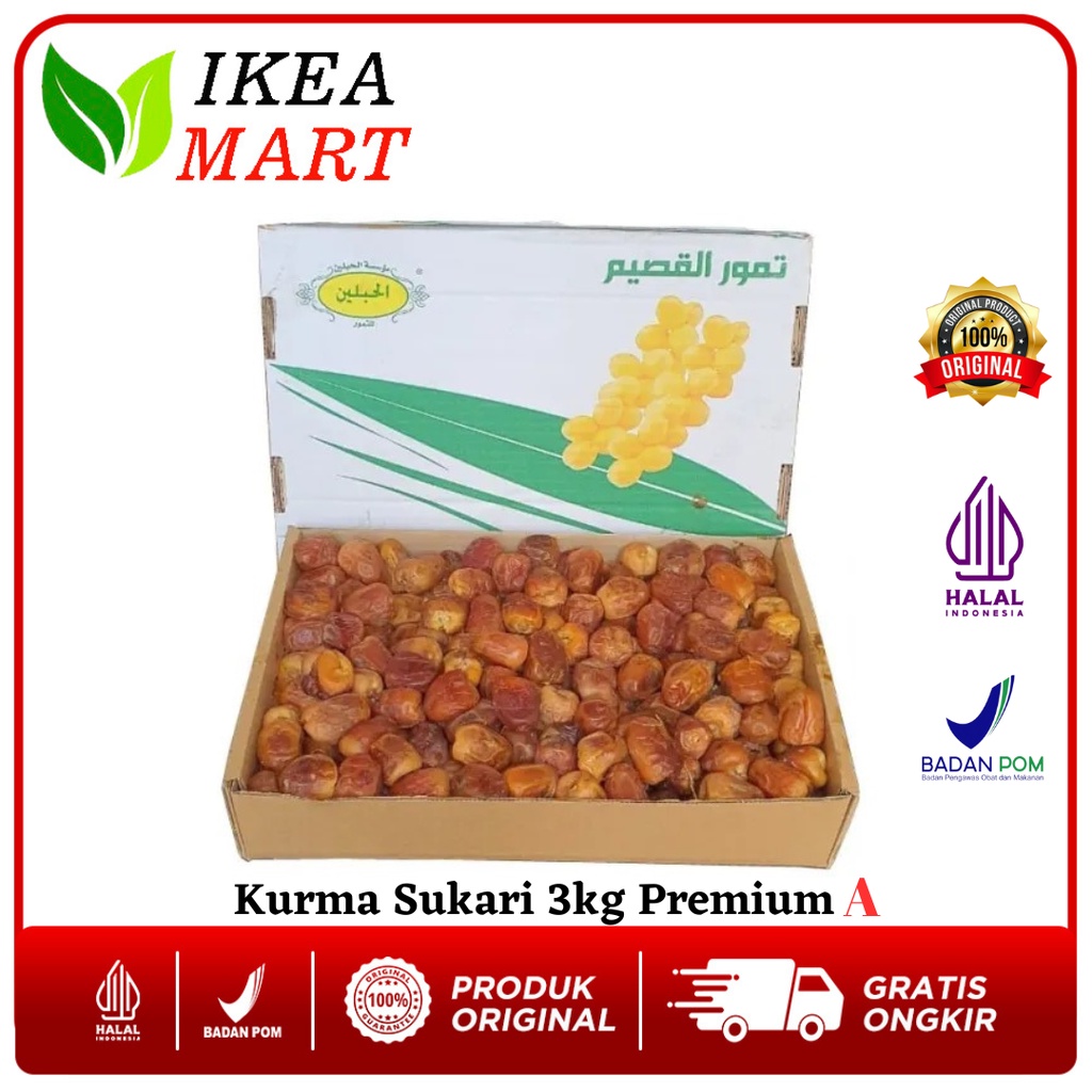 

Kurma Sukari 3 Kg Termurah Amira 100% original kurma basah Amira Dates HIGH QUALITY