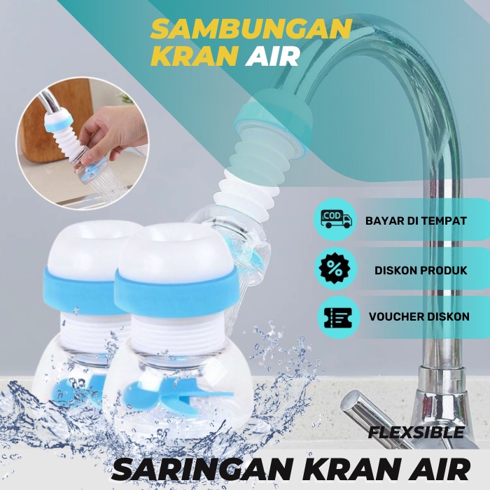 Sambungan Kran Air Saringan Kepala Kran Air Multifungsi Shower Head Water Saving C01