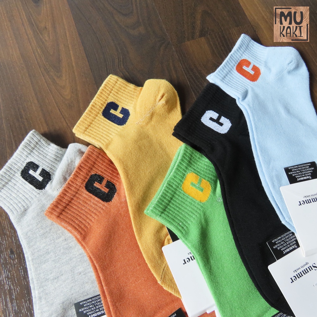 Kaos Kaki Mata Kaki / Ankle Motif Warna Warni Mukaki