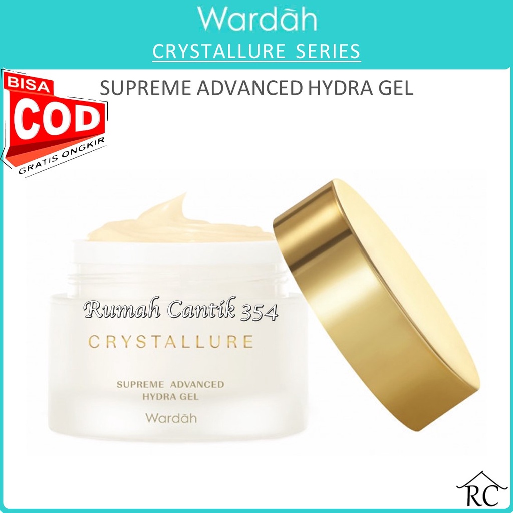 Crystallure by Wardah Supreme Advanced Hydra Gel 50 g - Pelembab Wajah Menyamarkan tanda-tanda penuaan