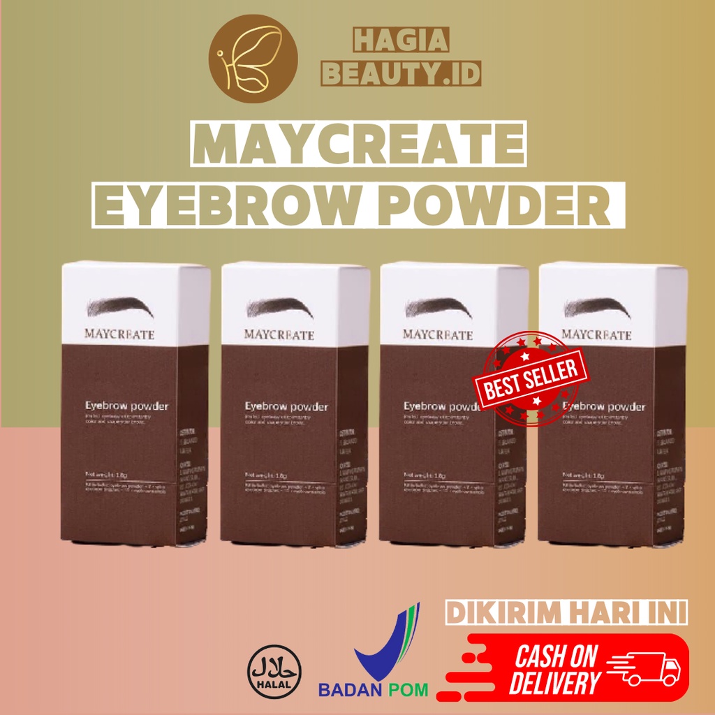 BISA COD - Maycreate Cetakan Alis Instan Bedak Alis Eyebrow Powder Eyebrow Stamp Alis Stempel Alis Waterproof One Step Eyebrow Stamp Shaping Kit