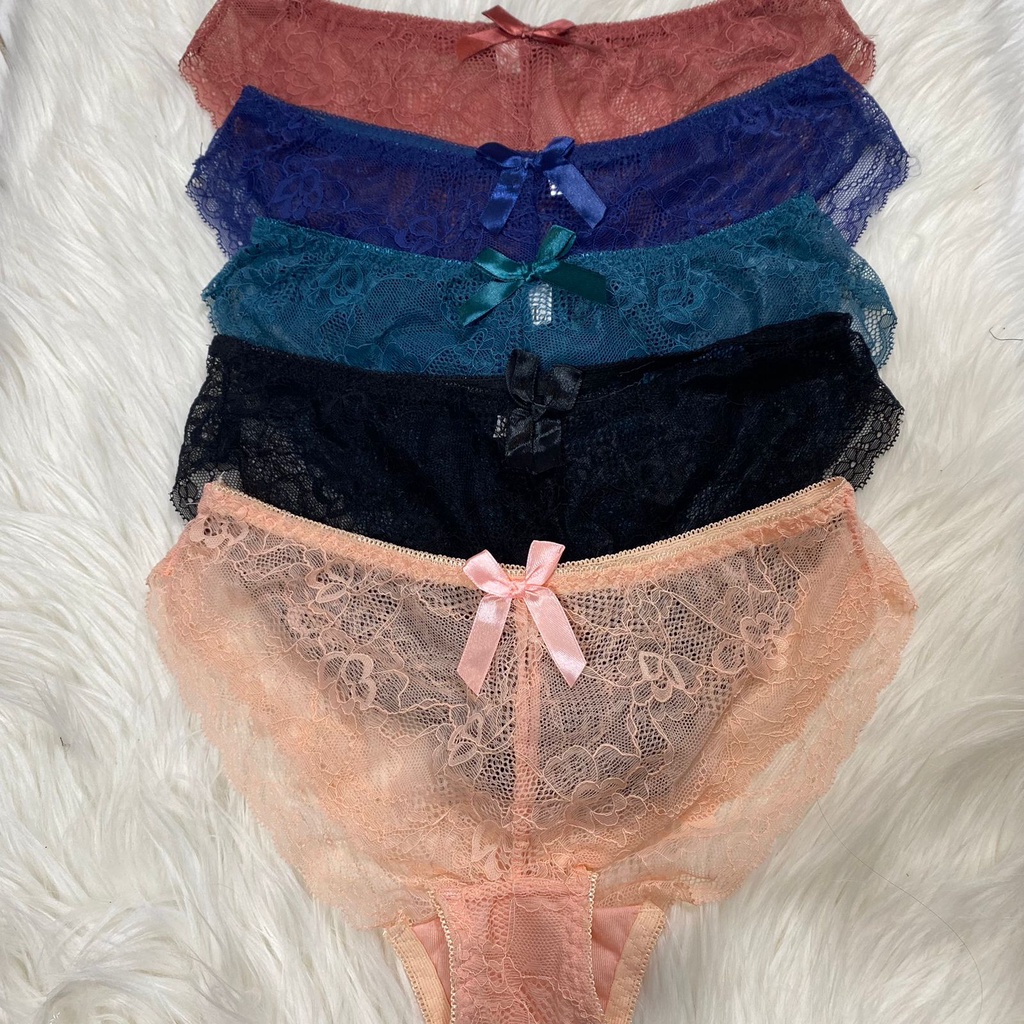DANGNAM CD Celana Dalam Brukat Renda Pakaian Dalam Wanita Import Yura