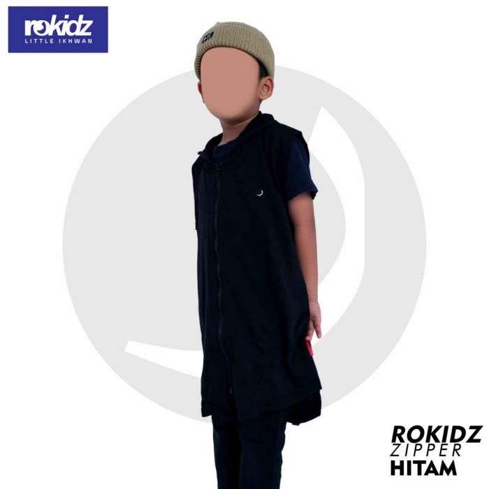 Rompi Sholat ROMPI SHOLAT ANAK ZIPPER - S, Hitam(M5E5) rompi sholat baju muslim rompi sholat rompi s