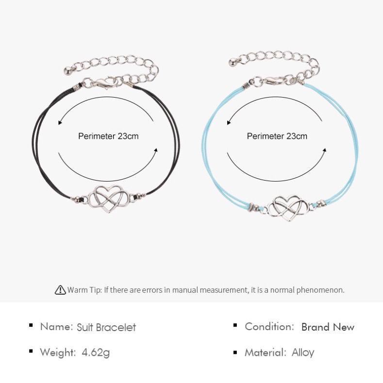 GP Sepasang Gelang Aksesoris Couple Gelang Simple Hadiah isi 2 pcs