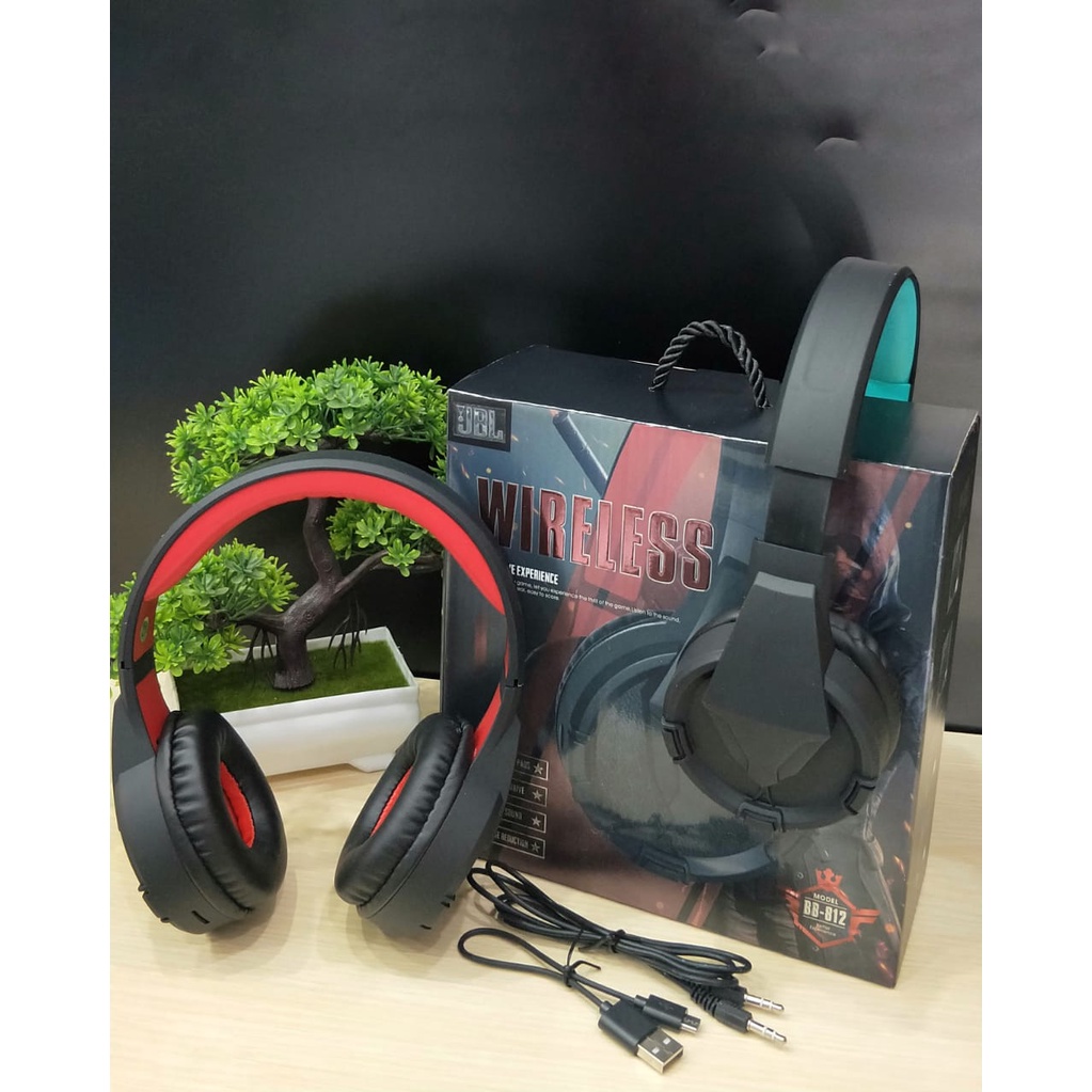 HEADPHONE BT J BANDO BB-812 GAMING SUPPORT MICRO SD MEMORY CARD BB812 BLUETOOTH Wireless Handsfree HF Gamer Game Earphone PROMO SEN
