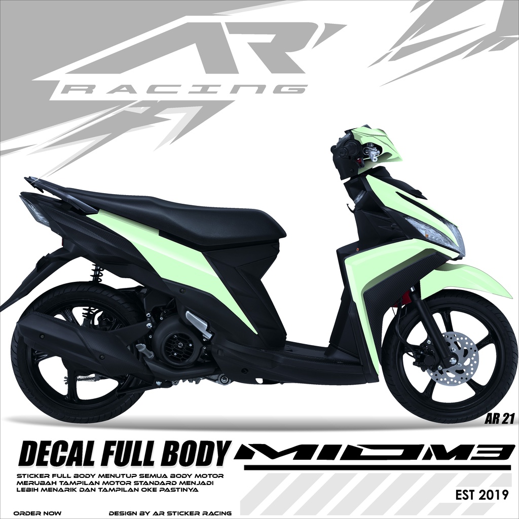 Stiker POLOS Mio M3 Mio Z Mio 125 Full Body Decal - Skotlet  Sticker Dekal Mio Variasi Motor Terbaru
