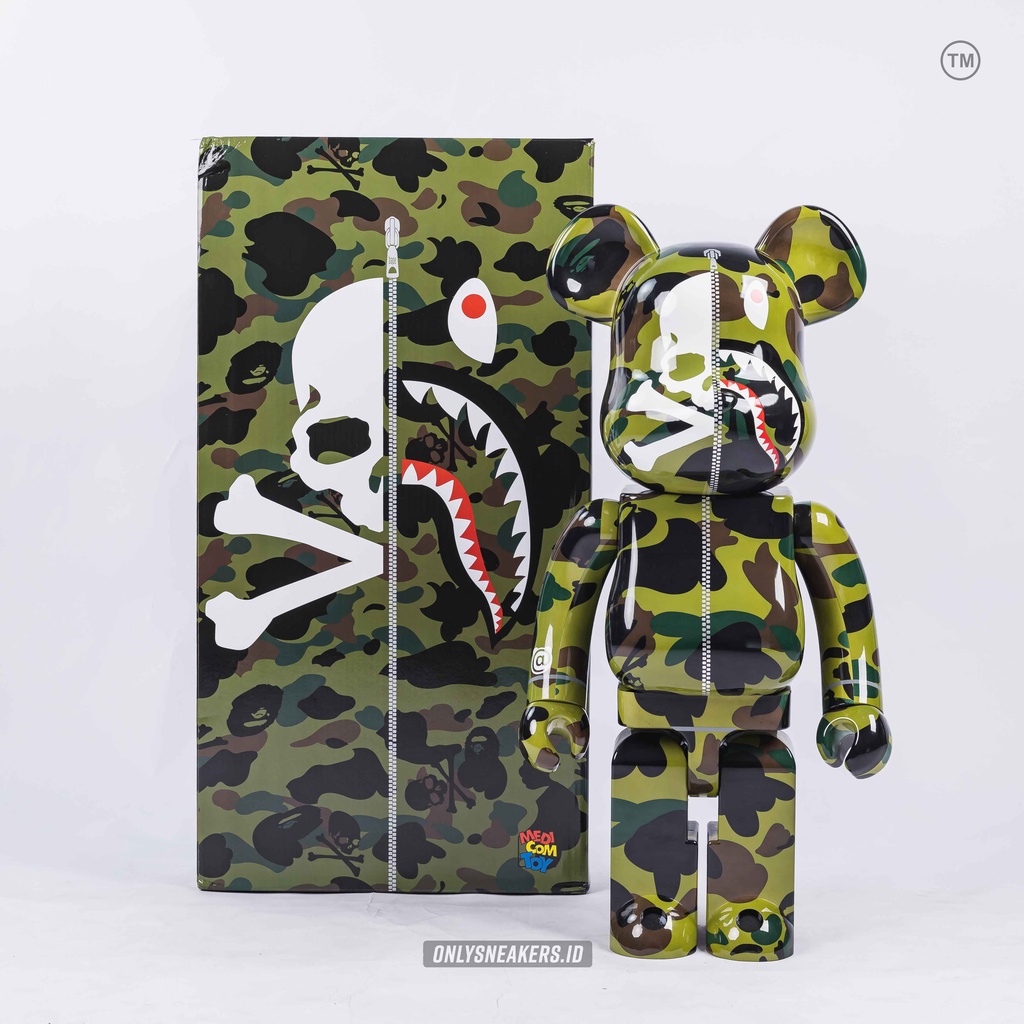 BEARBRICK BAPE X MASTERMIND GREEN CAMO 1000