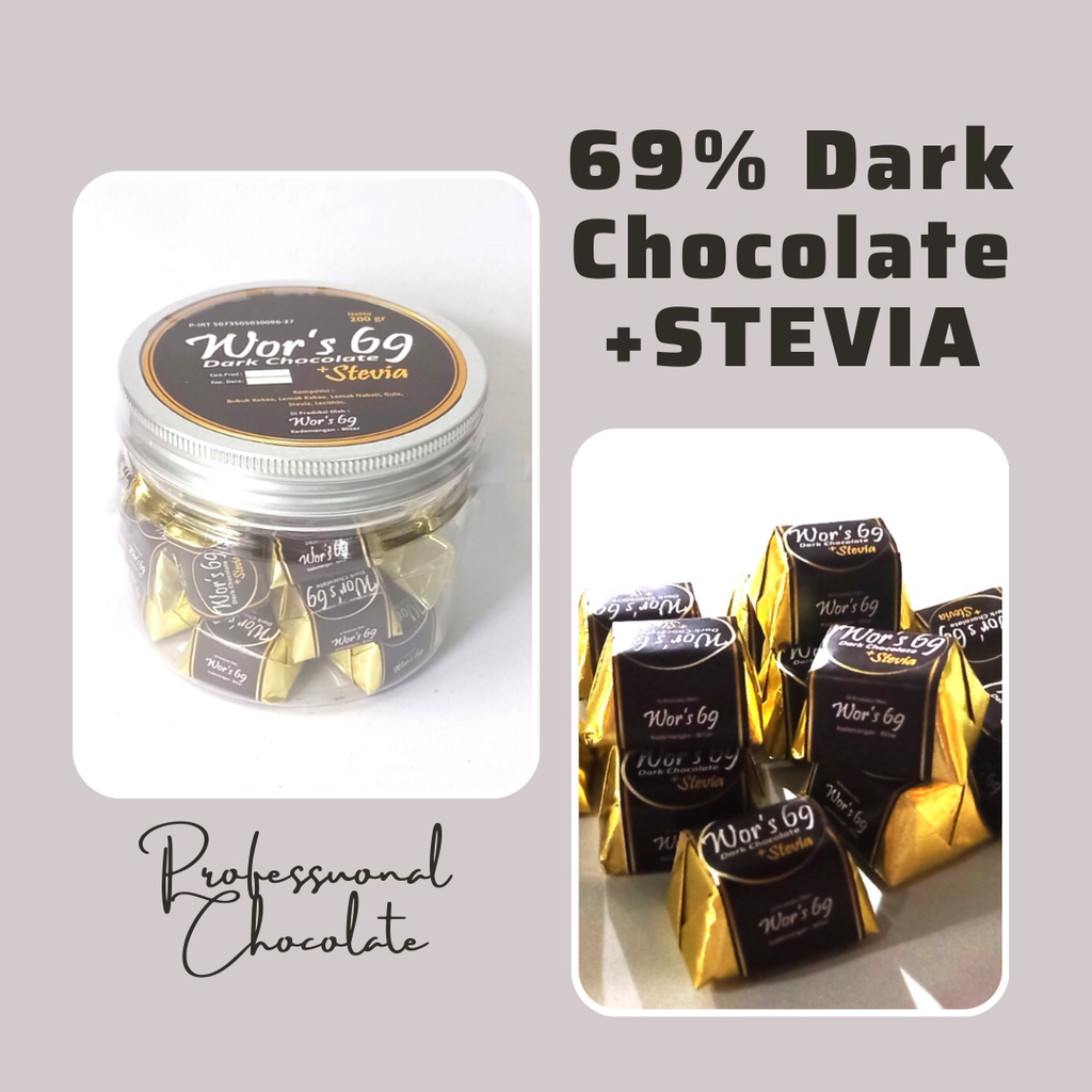 

Permen Coklat Dark Premium Plus Stevia - Coklat Blitar