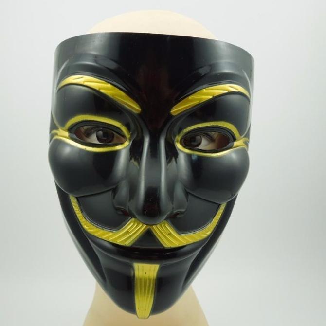 

siap kirim] Topeng V For Vendeta Hitam /Vendetta Mask Black Halloween Cosplay