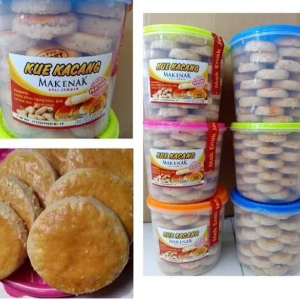 

Stok terbaru kue Kacang asli JEMBER merk MAK ENAK free TOPLES exp des 2023 !!!