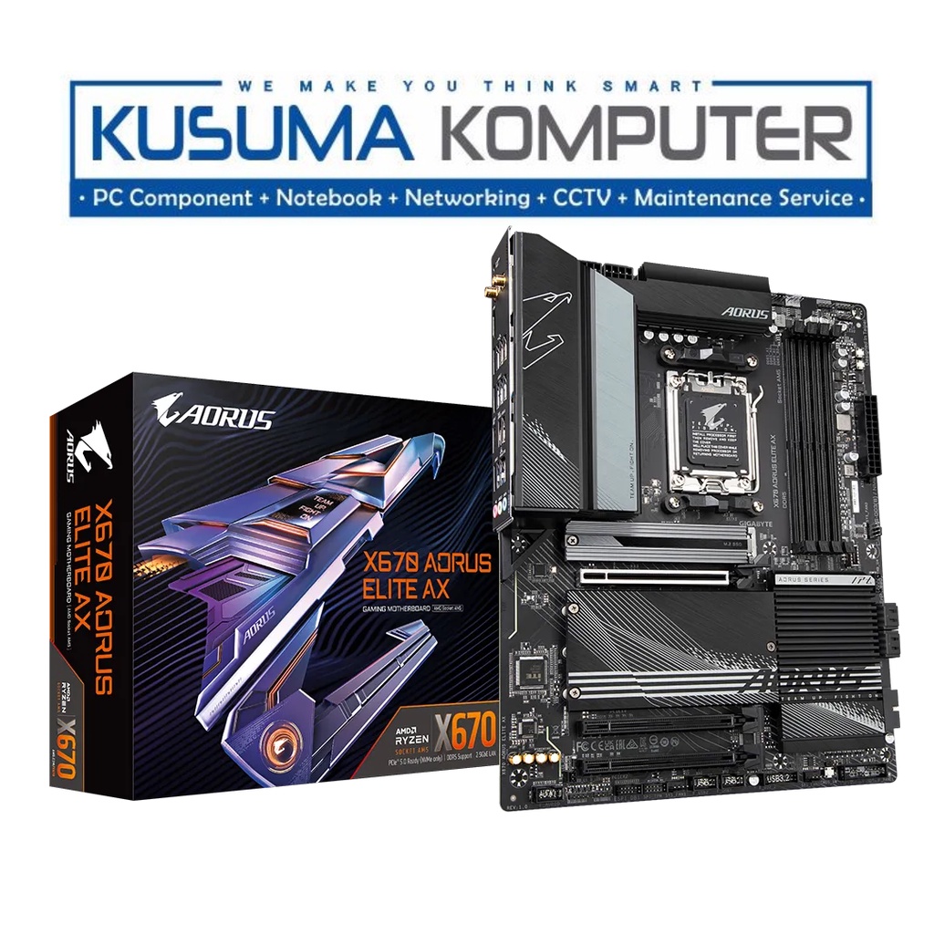 Gigabyte Motherboard X670 AORUS ELITE AX DDR5 AM5 PCIe 5.0