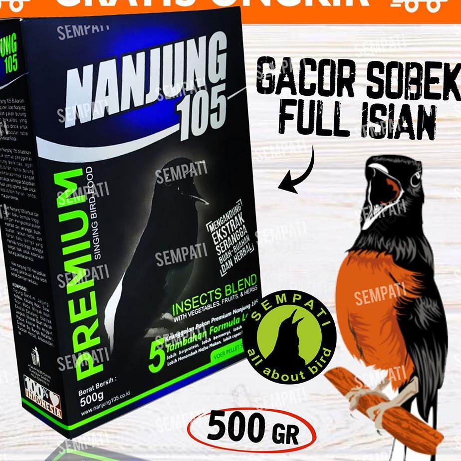 ➭ NANJUNG 105 VOER PELET EBOD JAYA PAKAN BURUNG JUARA LOMBA UNTUK MURAI KACER POKSAY CENDET ANIS ✿