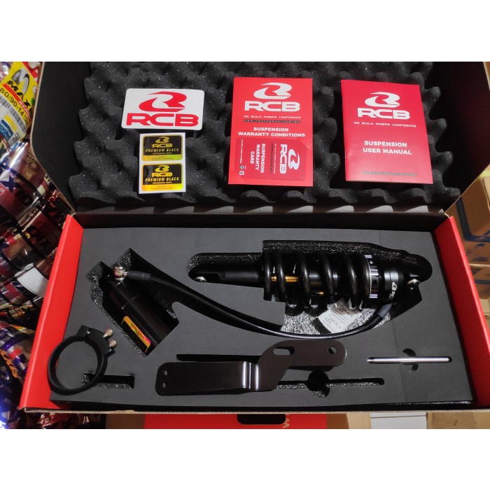 SHOCK TABUNG SATRIA FU 150 KARBURATOR RCB DB-2 LINE BLACK SERIES ORIGINAL